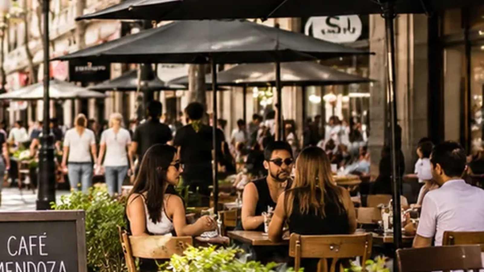Peatonal Sarmiento en el centro de Mendoza